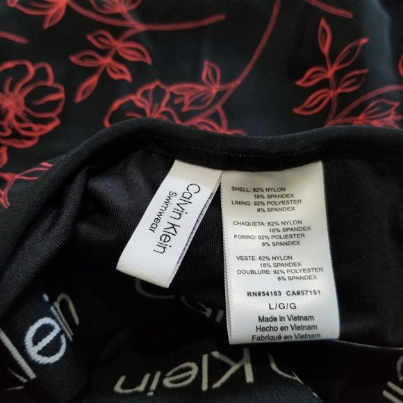 Calvin Klein V Wire Bandeau Halter Tankini Top Size Large - Picture 9 of 10